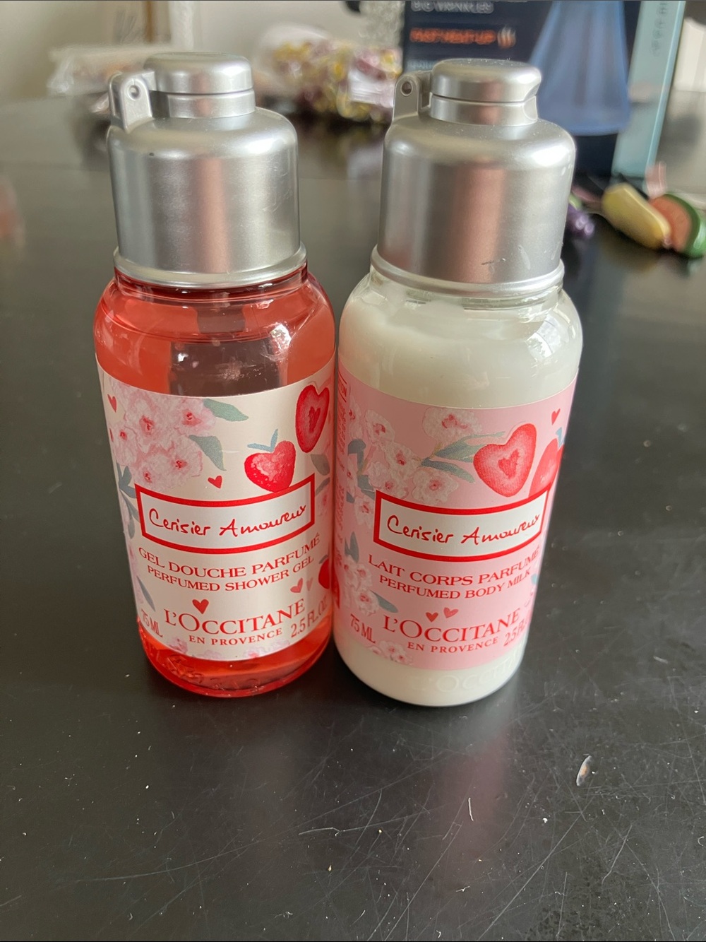 L'OCCITANE Cerisier Amoureux Pink & White Perfumed Shower Gel and Body Milk